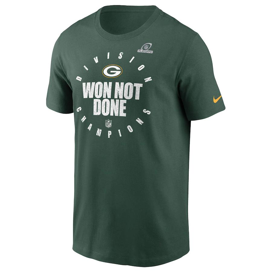 Men's Green Bay Packers 2020 NFC North Division Champions Trophy Collection NFL T-Shirt Men's Green Bay Packers 2020 NFC North Division Champions Trophy Collection NFL T-Shirt